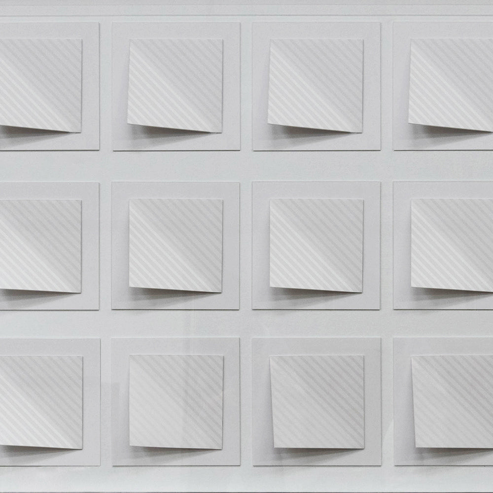 White Rhombus acrylic installation art-2