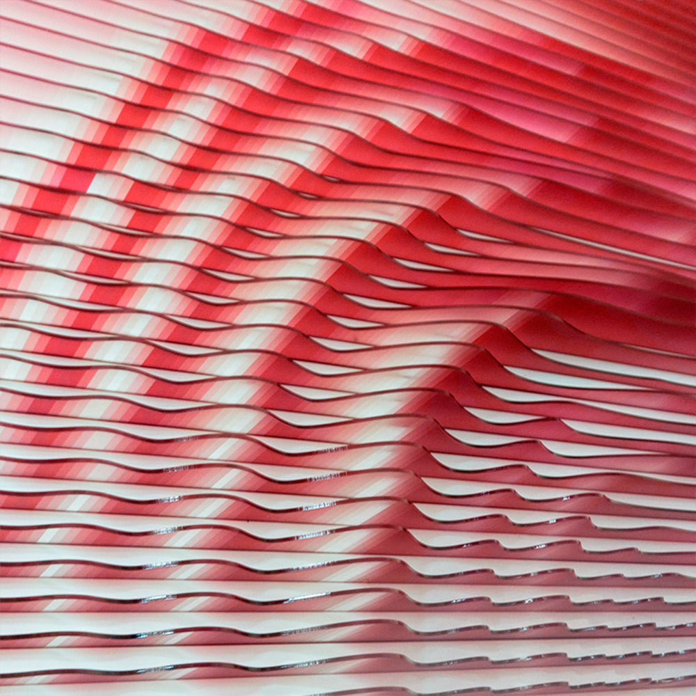 Pink Flowers Acrylic Installation Art