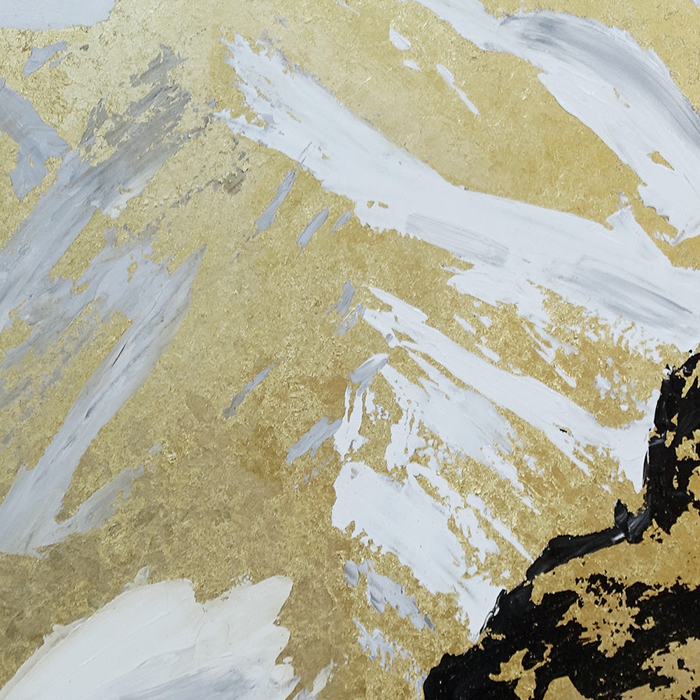 Gold Mountain Acrylic Painting