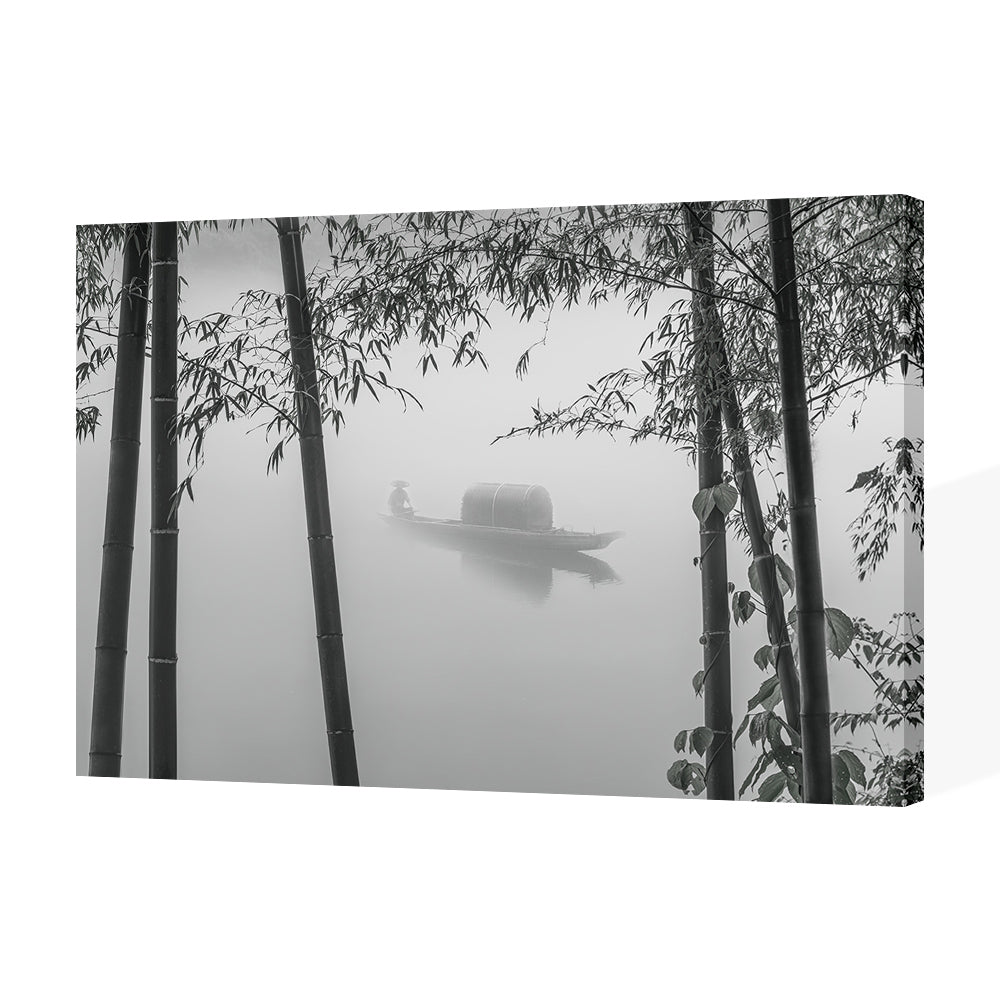 Boat in Lake-Shu Zhang
