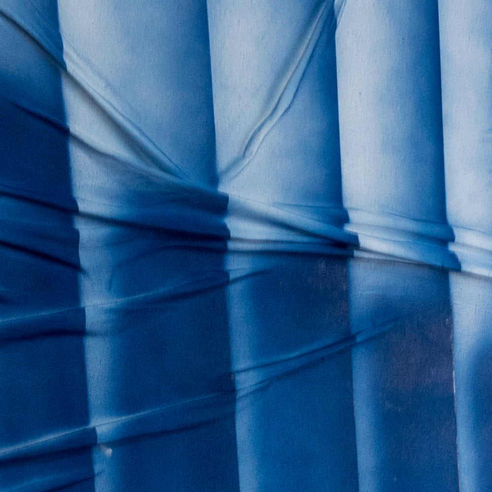 Blue Gradient Fabric Installation Art