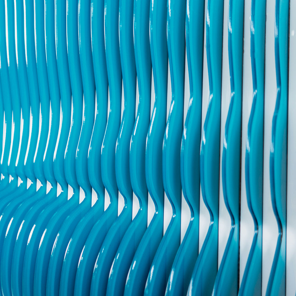 Gradient Wave Shape Acrylic Installation Art