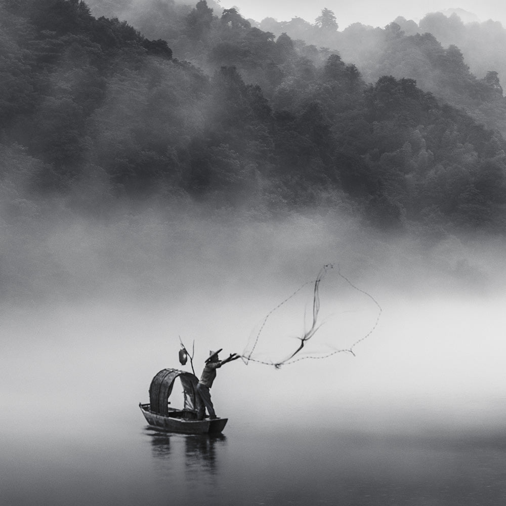 Lonely Boat on the River-Shu Zhang