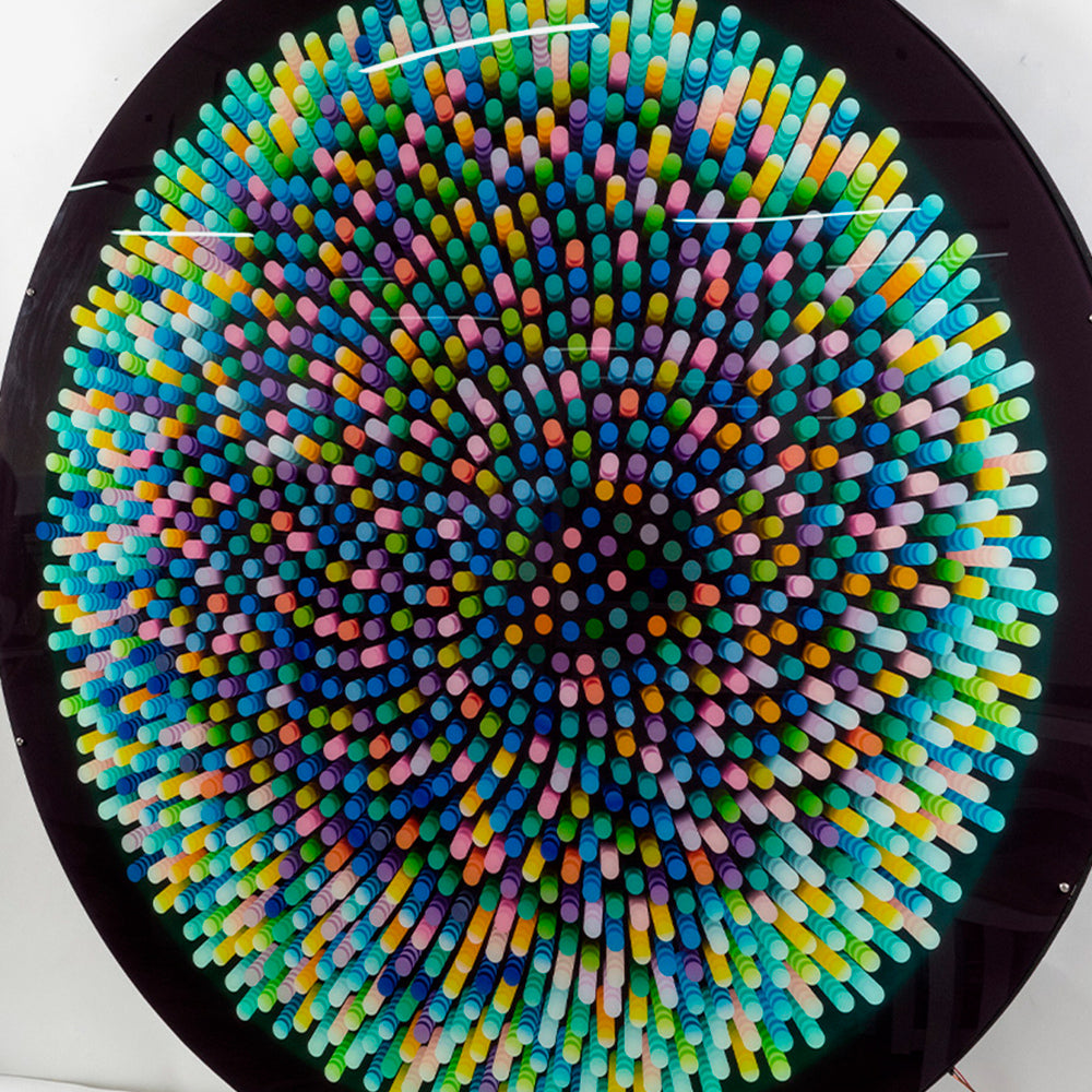 Colorful Polka Dot Light Installation Art