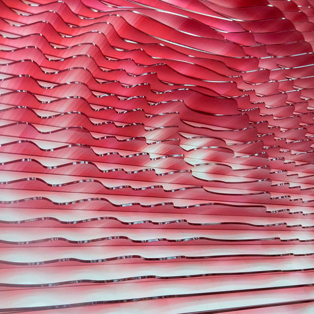 Pink Flowers Acrylic Installation Art