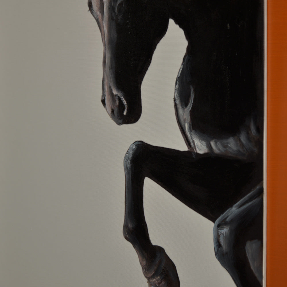 Leaping Horse Wood Sculpture Installation Art