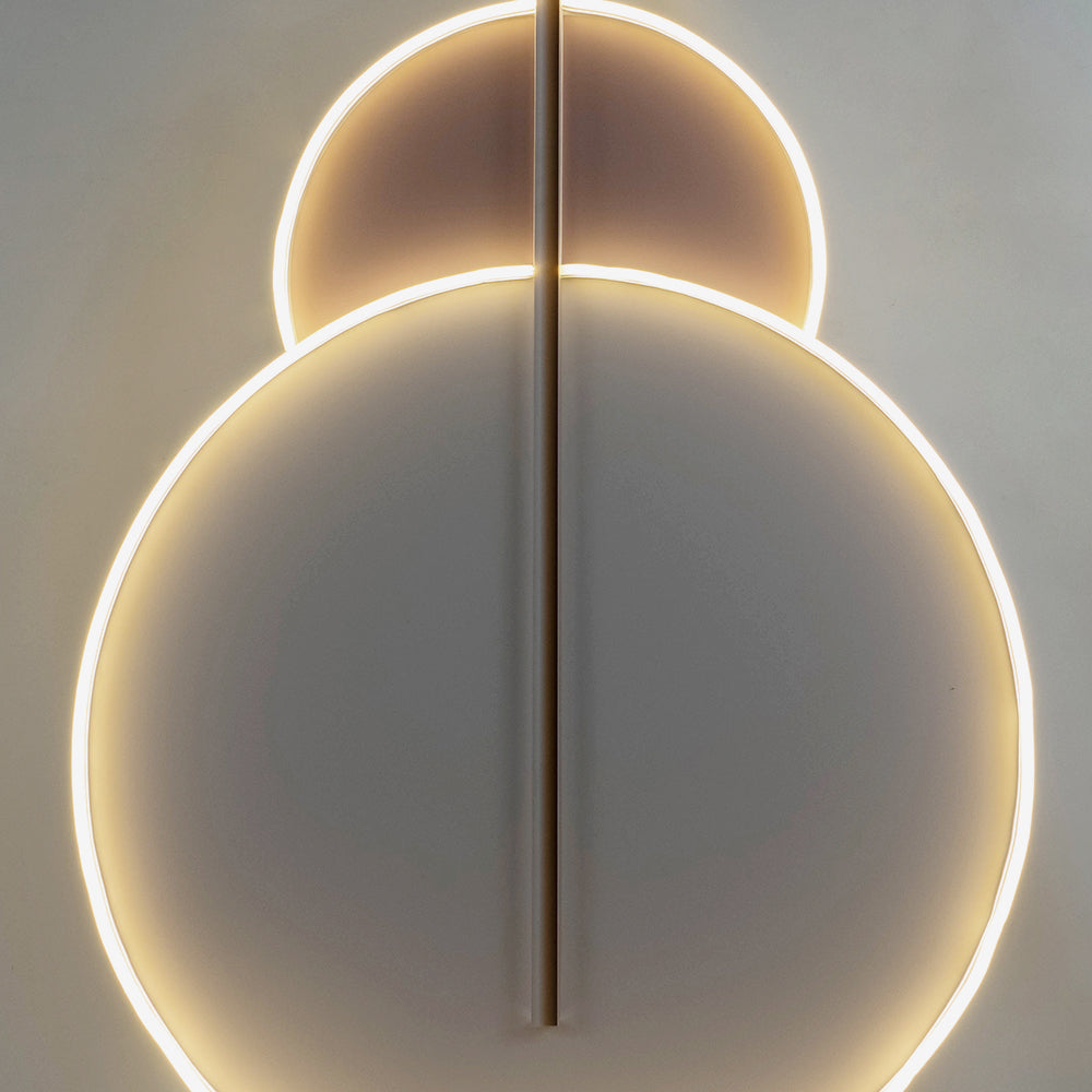 Circle and semicircle light installation art