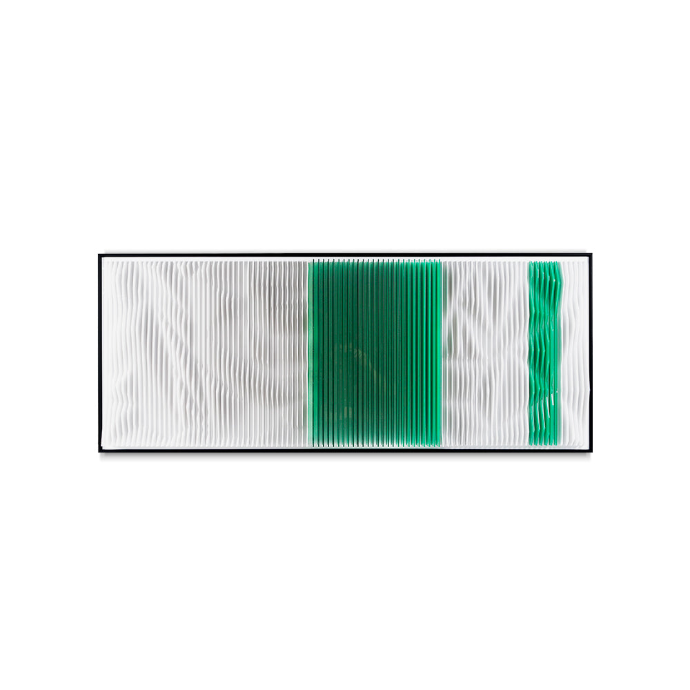 Green and White Acrylic Installation Art