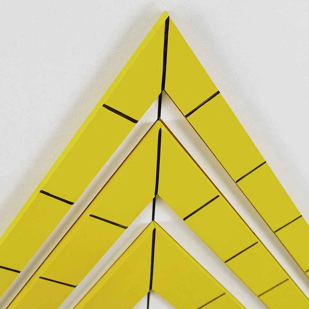 Yellow Triangle Acrylic Installation Art