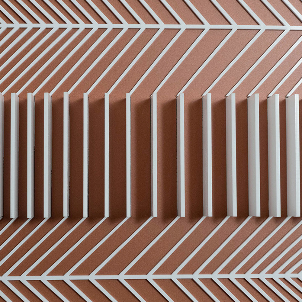 Brown Lines Acrylic Installation Art