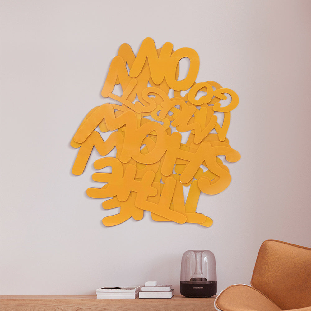 Letters Overlapping Acrylic Installation Art