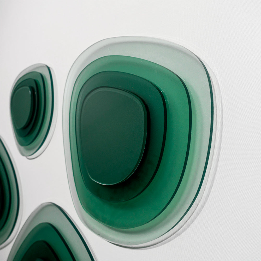 Green Gradient Overlapped Acrylic Installation Art