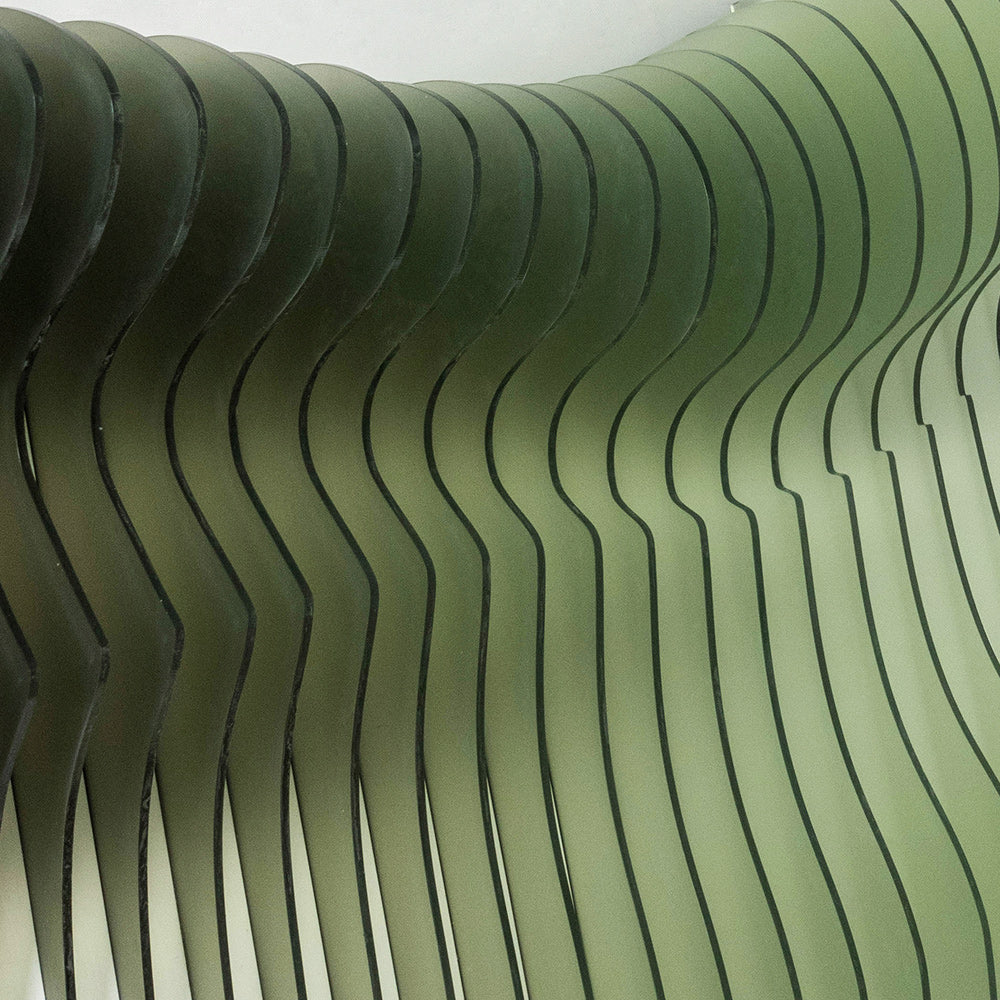 Green Gradient Wave Acrylic Installation Art