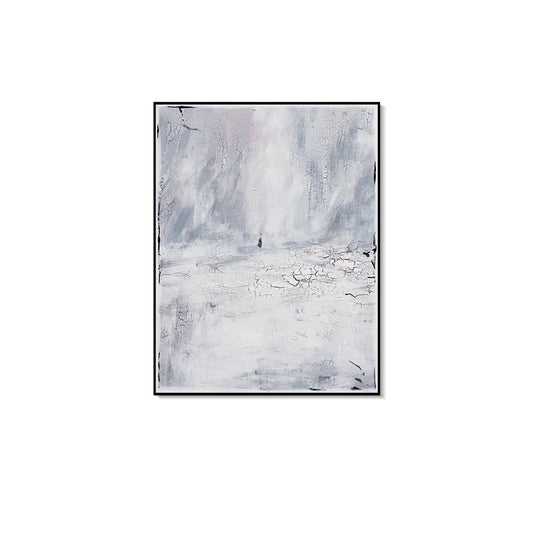 "White Snow"Mixed Media Painting