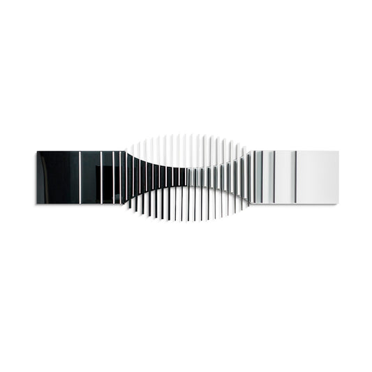 Black and White Lines Acrylic Installation Art