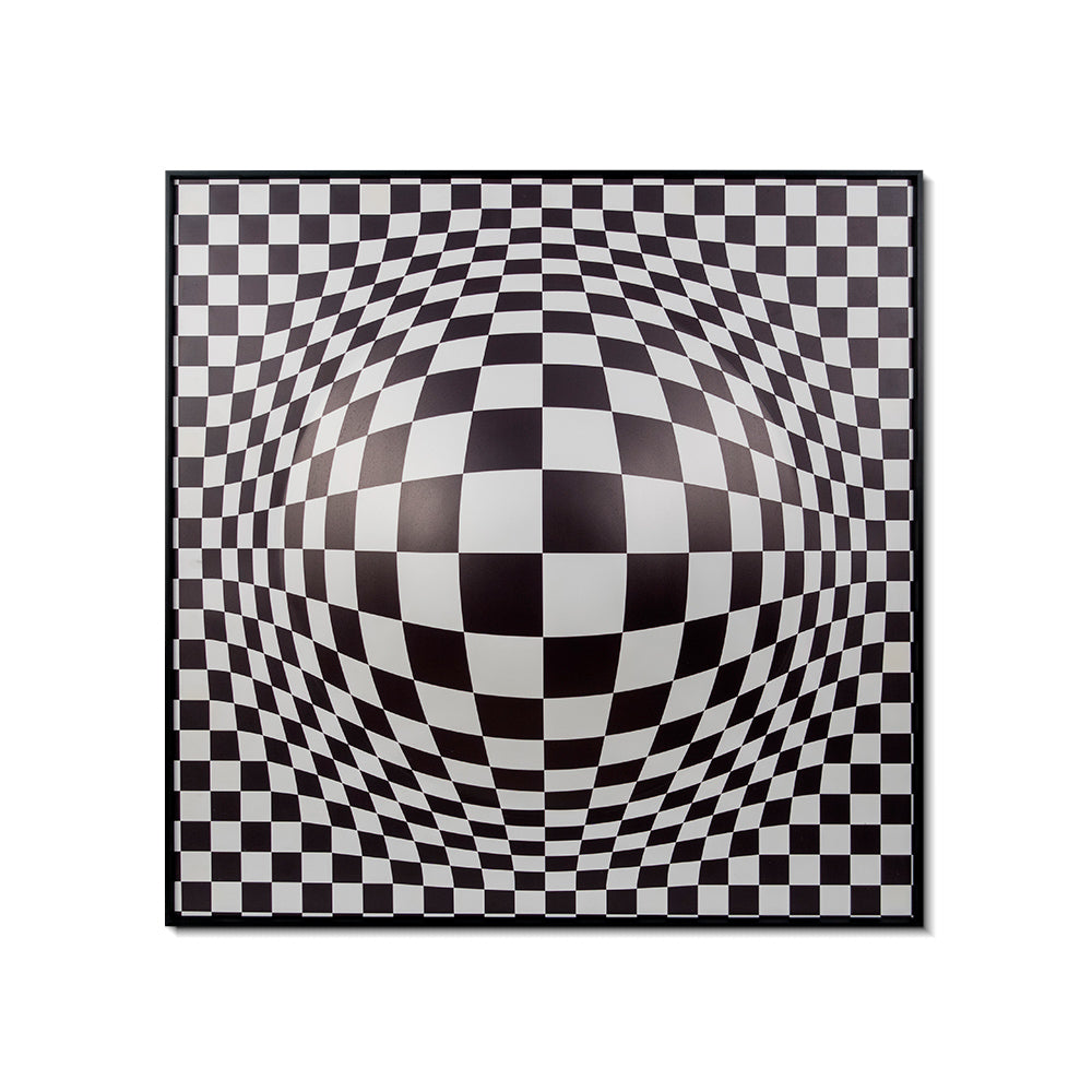 Black and White Illusion Acrylic Installation Art