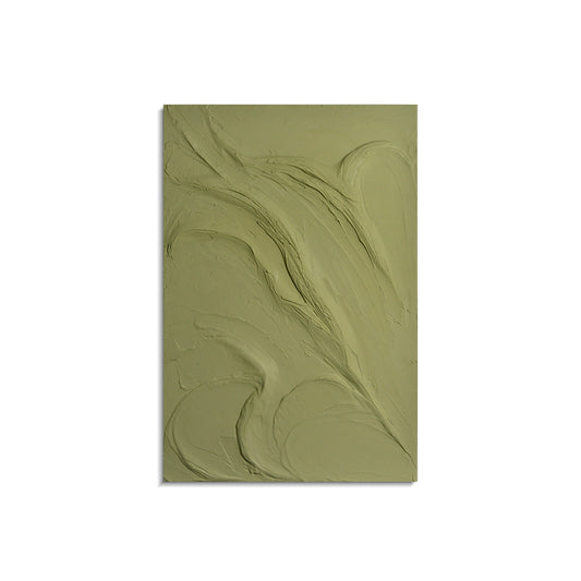 Green Texture Mixed Media Painting