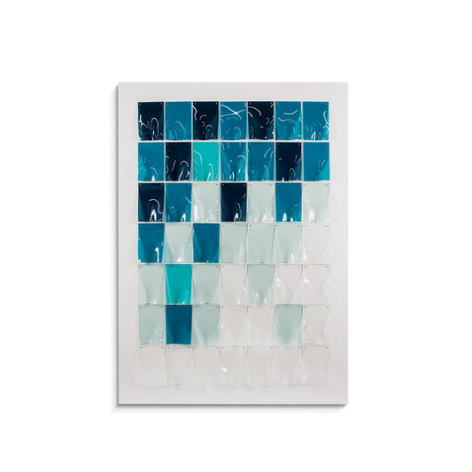 Blue Gradient Mosaic Acrylic Installation Art