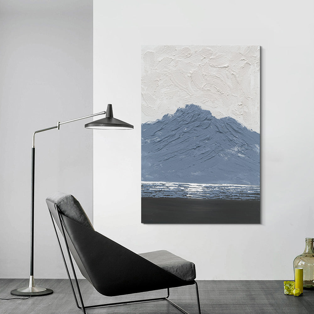 "Mountain and Sea"Mixed Media Painting