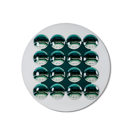 Green Convex Mirror Acrylic Installation Art