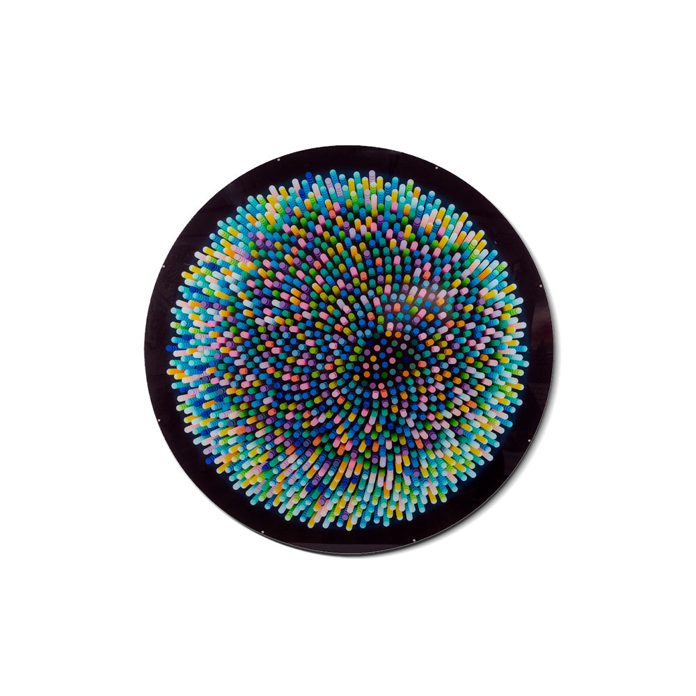 Colorful Polka Dot Light Installation Art