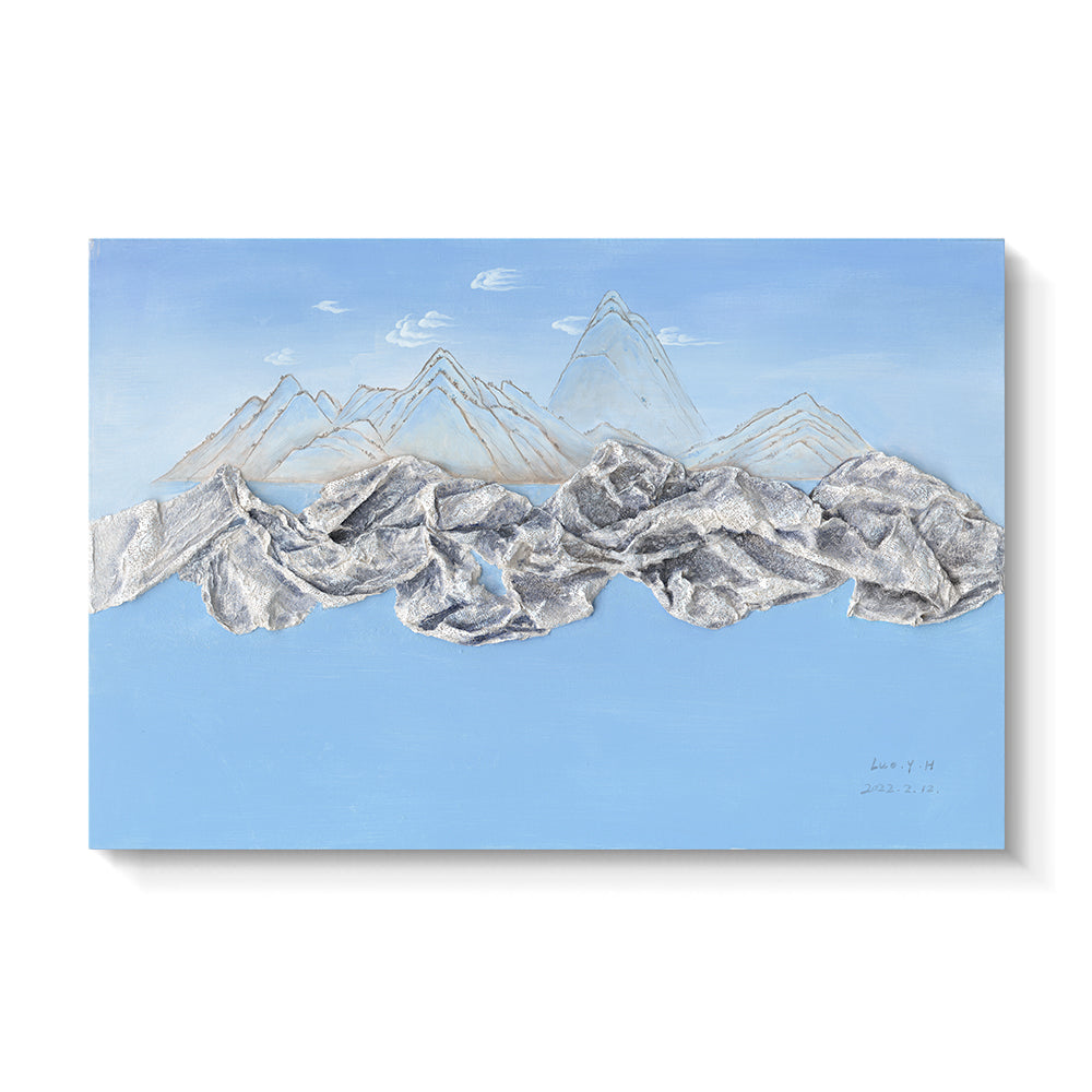 Blue Mountain Mixed material Painting